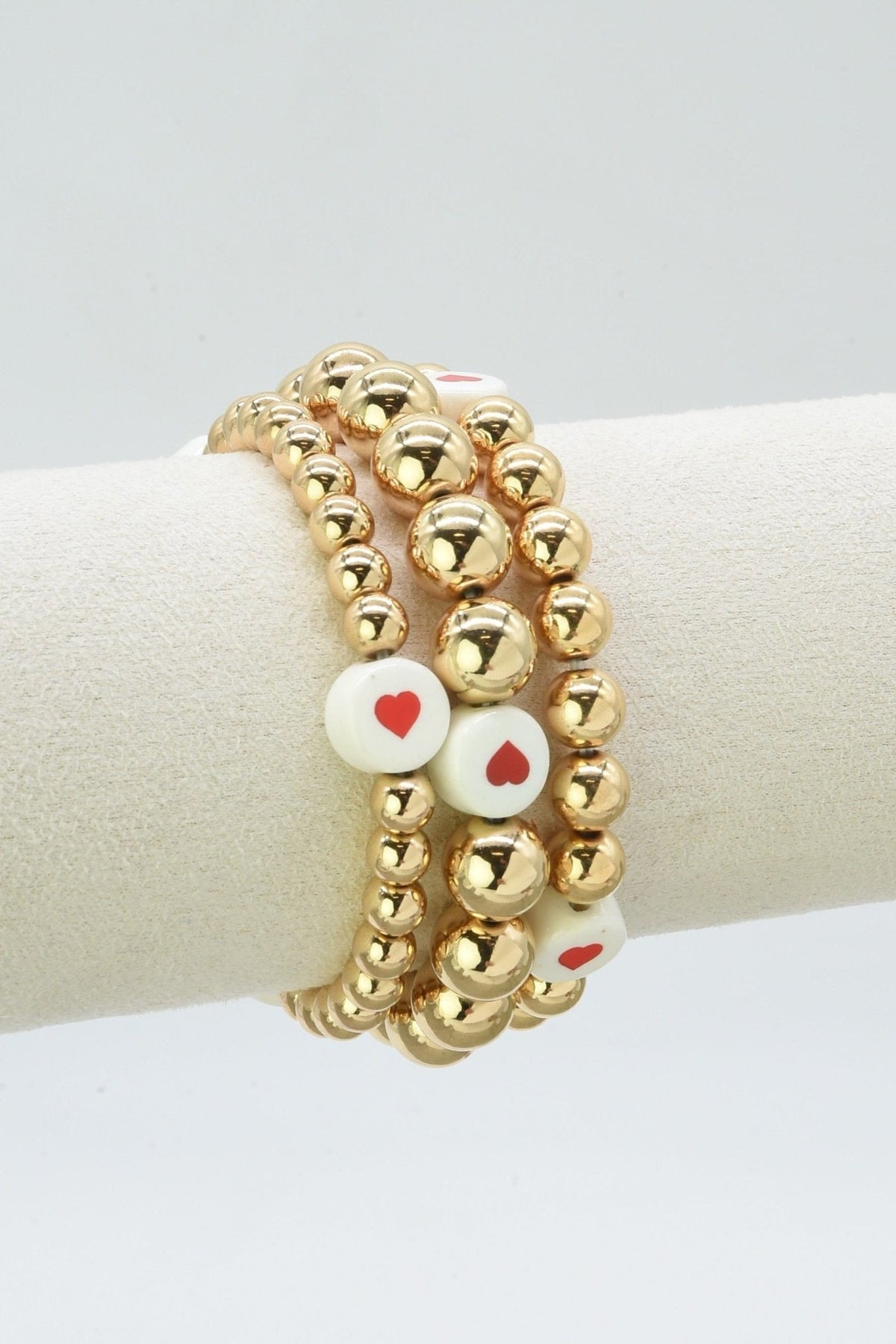 CB2321 3 Piece Heart CCB Bracelet Set - MiMi Wholesale