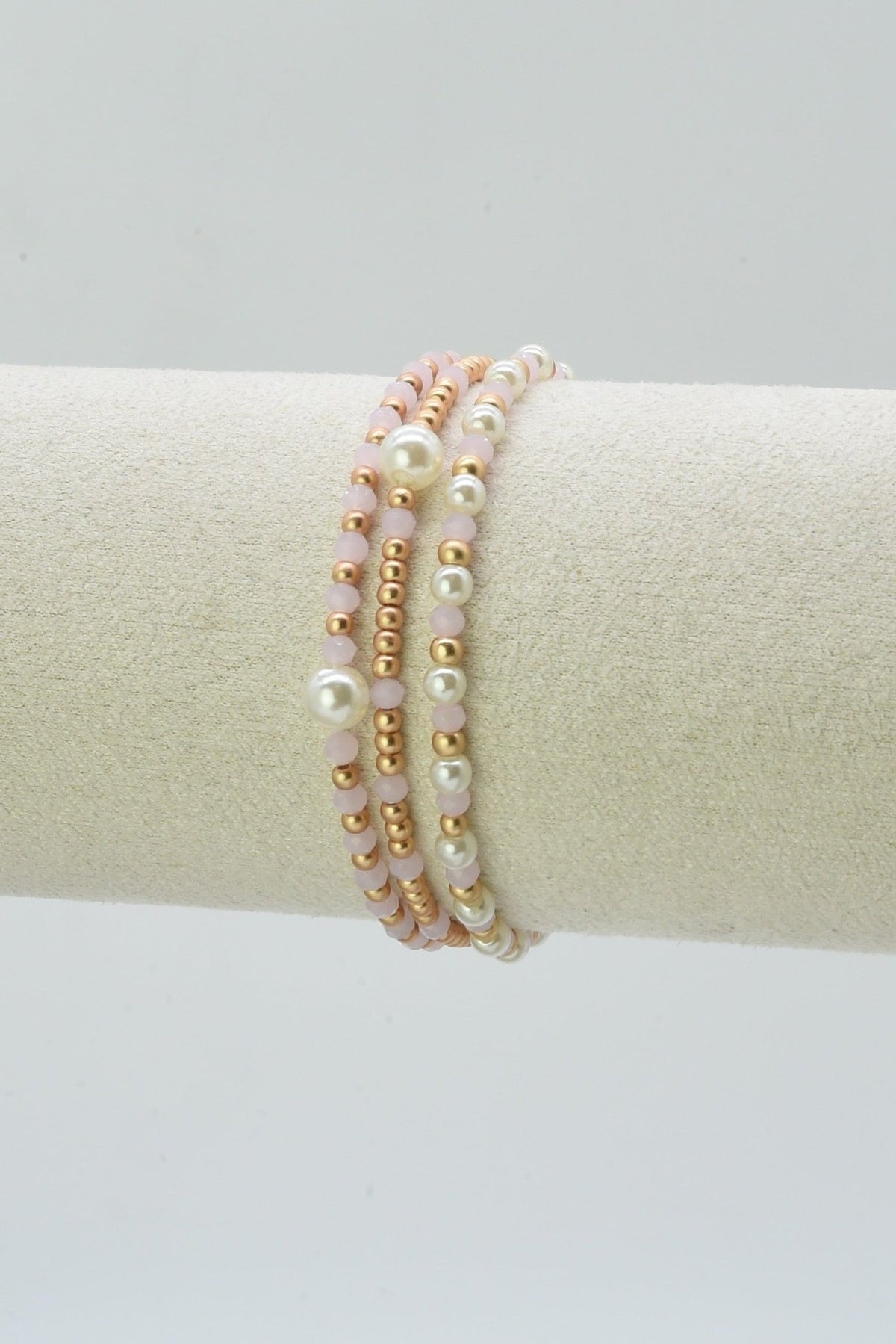 CB2334 Kai 3 Piece Beaded Stretch Bracelet Set - MiMi Wholesale