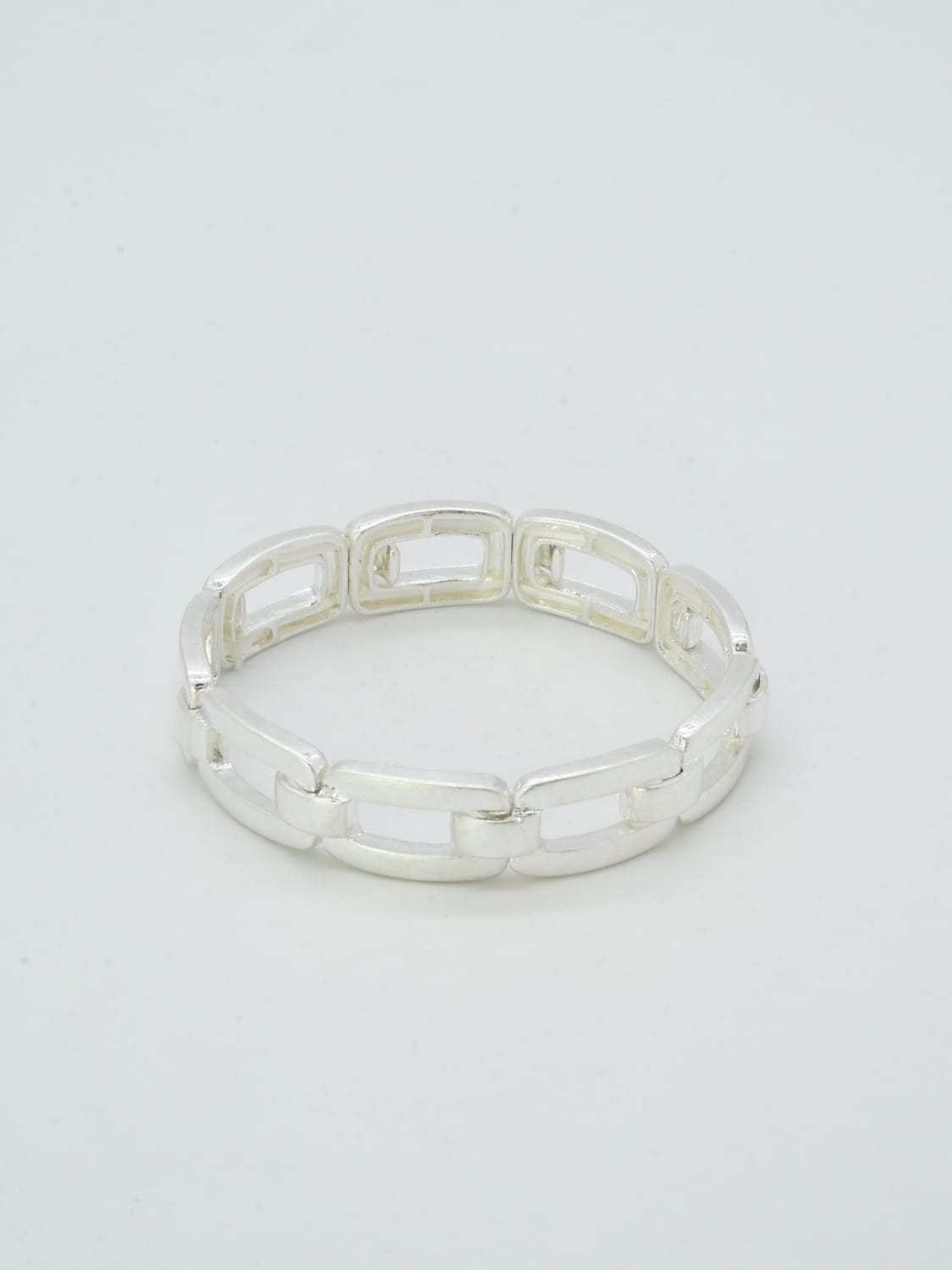 CB2351 Metal Link Stretch Bracelet - MiMi Wholesale