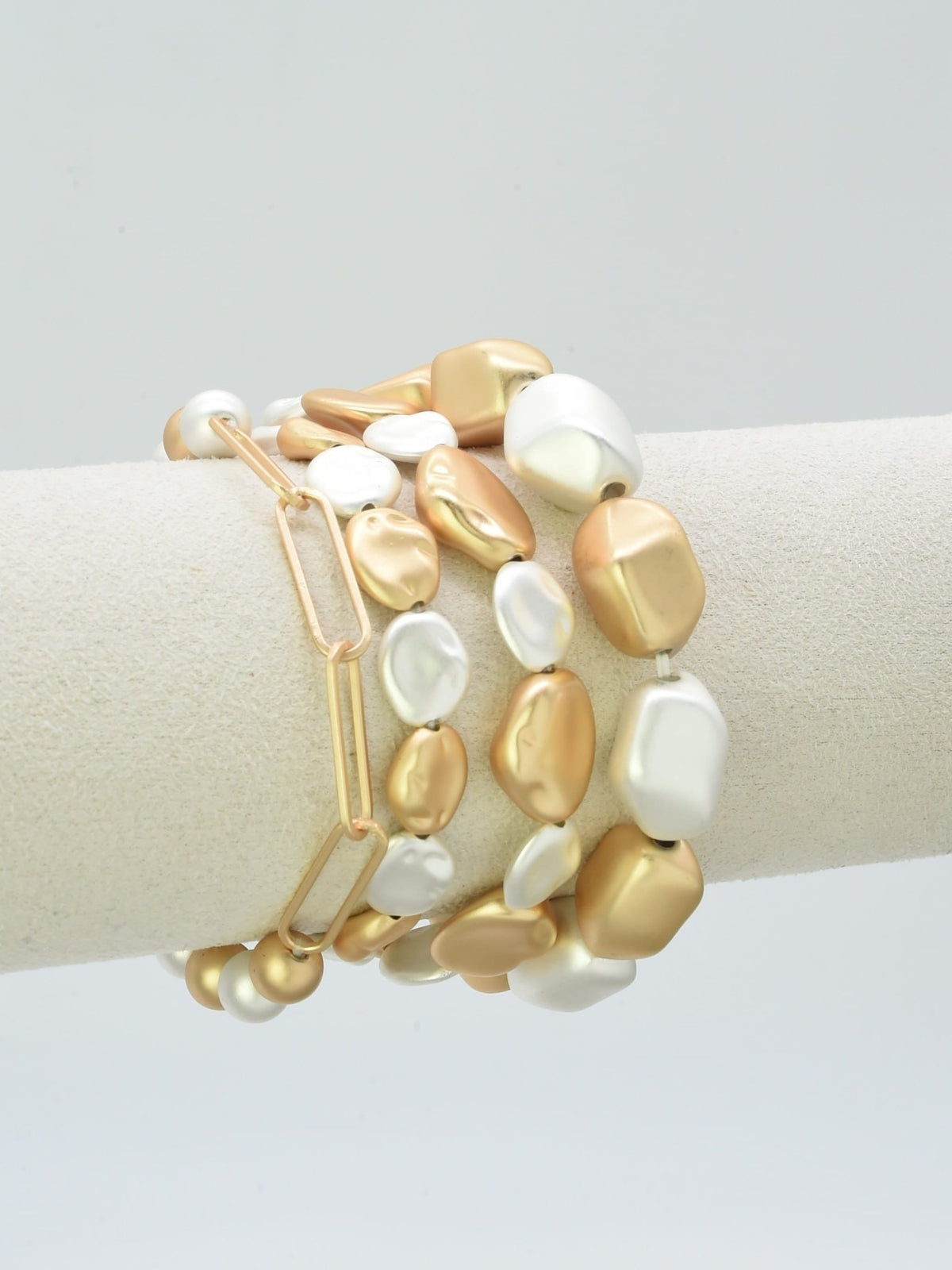CB2364 4 Piece CCB Stretch Bracelet - MiMi Wholesale