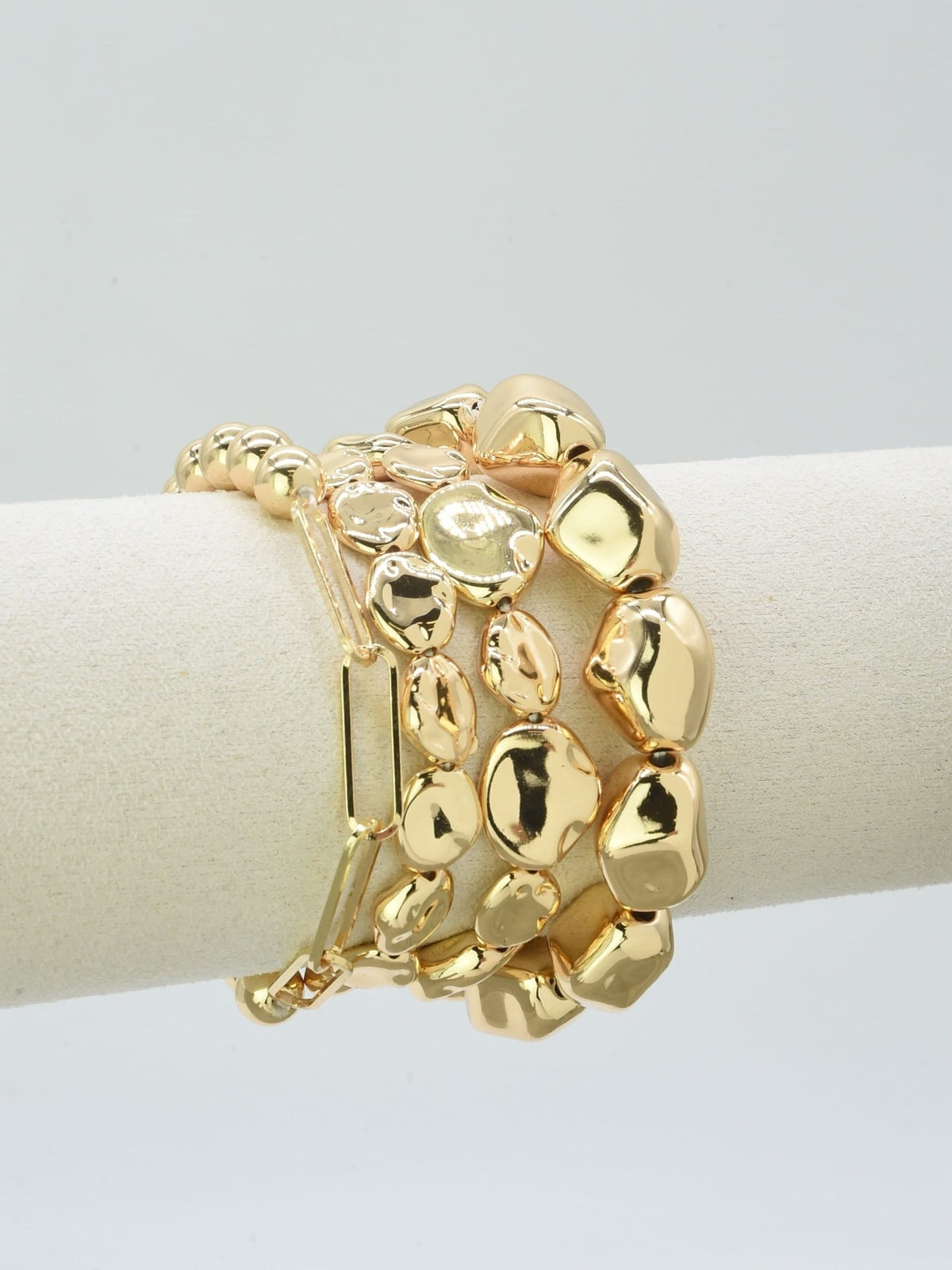 CB2364 4 Piece CCB Stretch Bracelet - MiMi Wholesale