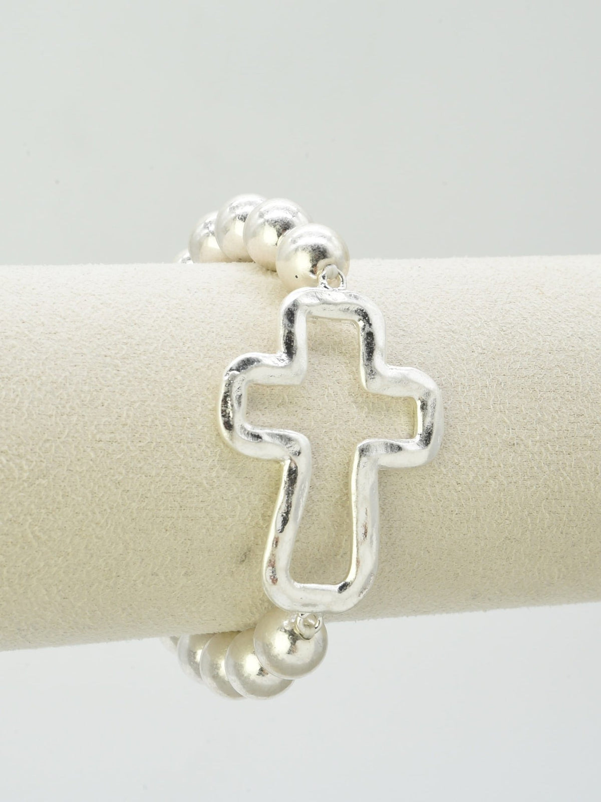 CB2373 Cross Stretch Bracelet - MiMi Wholesale