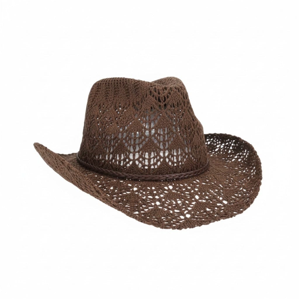 CBC0136 Tahoe Horseshoe Lace Knit Cowboy Hat - MiMi Wholesale