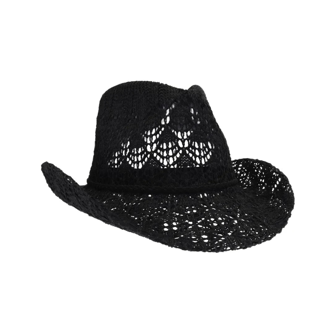 CBC0136 Tahoe Horseshoe Lace Knit Cowboy Hat - MiMi Wholesale