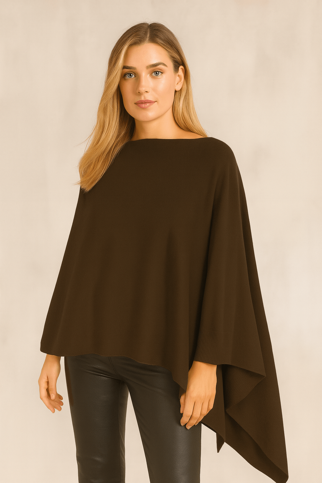 CCP320056 Solid Scarf Poncho - MiMi Wholesale