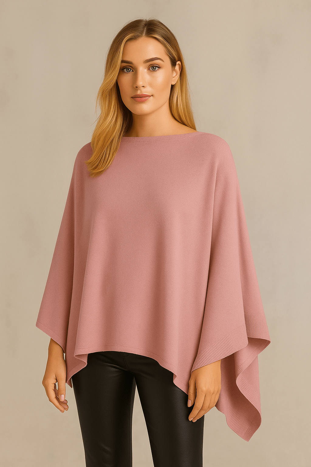 CCP320056 Solid Scarf Poncho - MiMi Wholesale