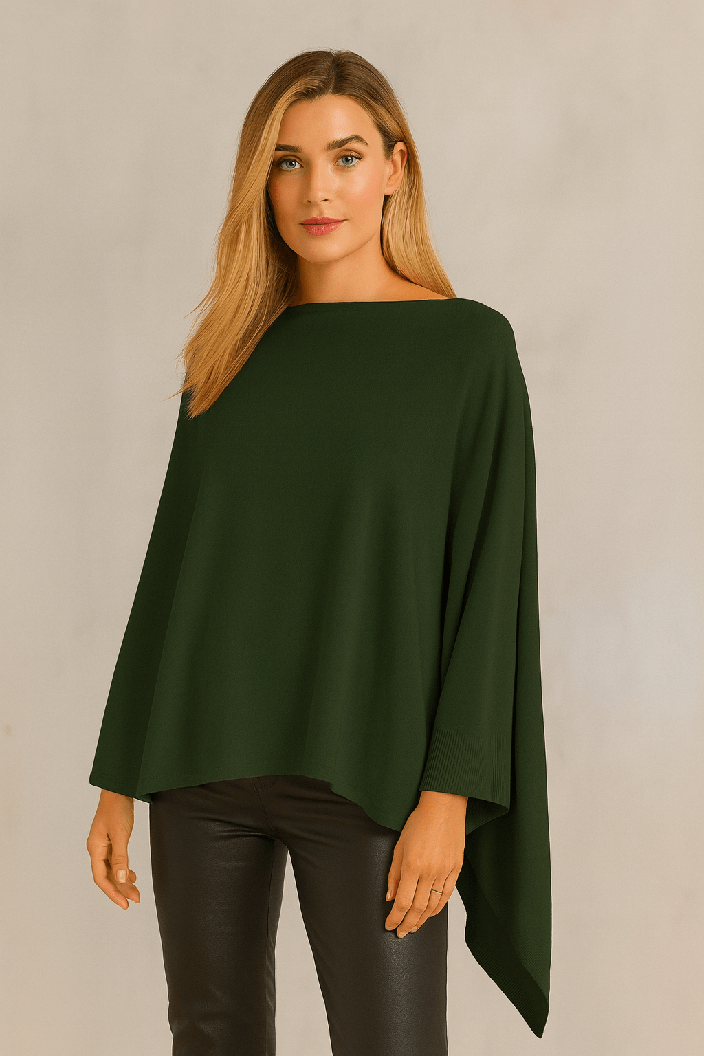 CCP320056 Solid Scarf Poncho - MiMi Wholesale