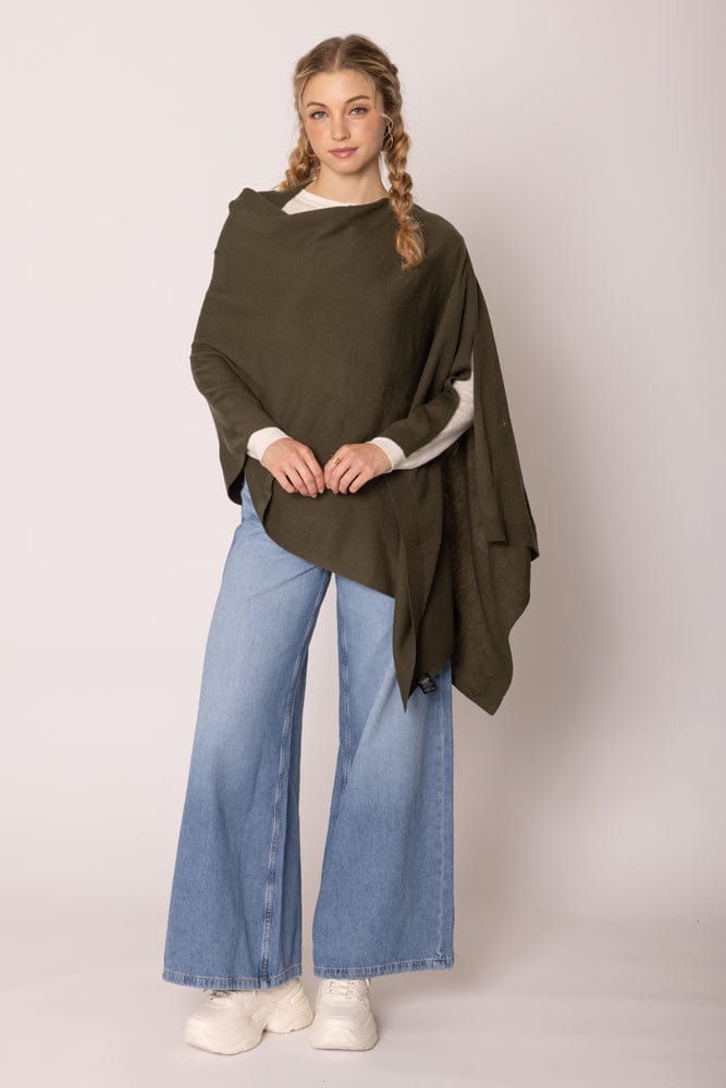 CCP320056 Solid Scarf Poncho - MiMi Wholesale