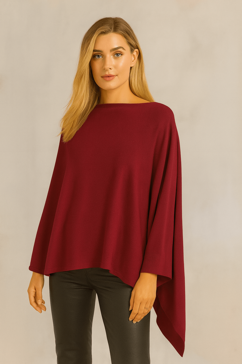 CCP320056 Solid Scarf Poncho - MiMi Wholesale