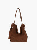 CJF116 2 in 1 Suede Hobo Bag With Pouch - MiMi Wholesale