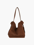 CJF116 2 in 1 Suede Hobo Bag With Pouch - MiMi Wholesale