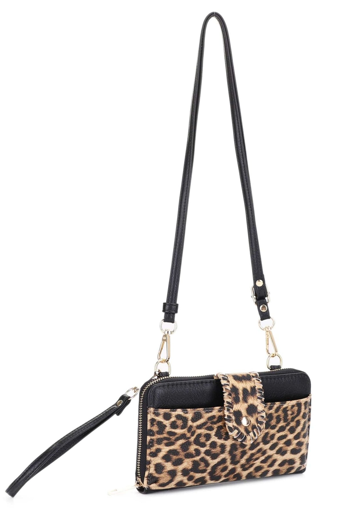 EJ60112PL Leopard Crossbody Wallet - MiMi Wholesale