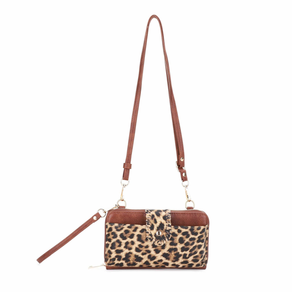 EJ60112PL Leopard Crossbody Wallet - MiMi Wholesale