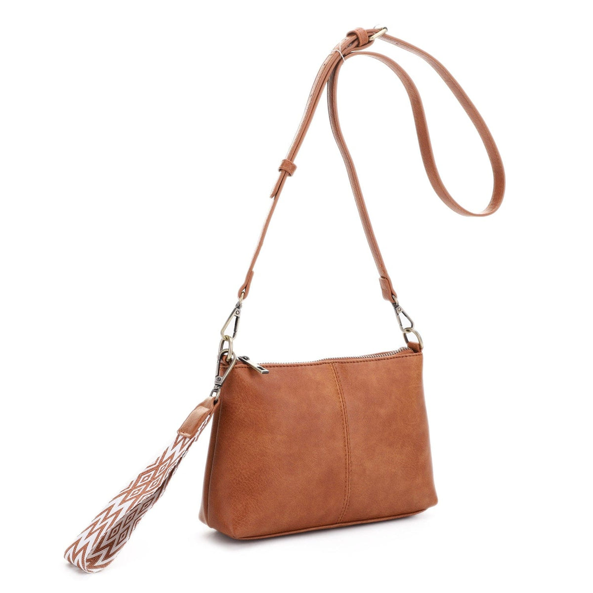 EJ60150 - 6 Lana Crossbody Bag With Chevron Strap - MiMi Wholesale