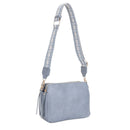 EJ60197 Mila 3 Compartment Crossbody Bag With Guitar Strap - MiMi Wholesale