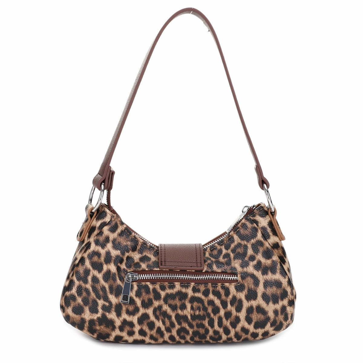 EJ60292PL Leopard Print Buckle Baguette Shoulder Bag - MiMi Wholesale