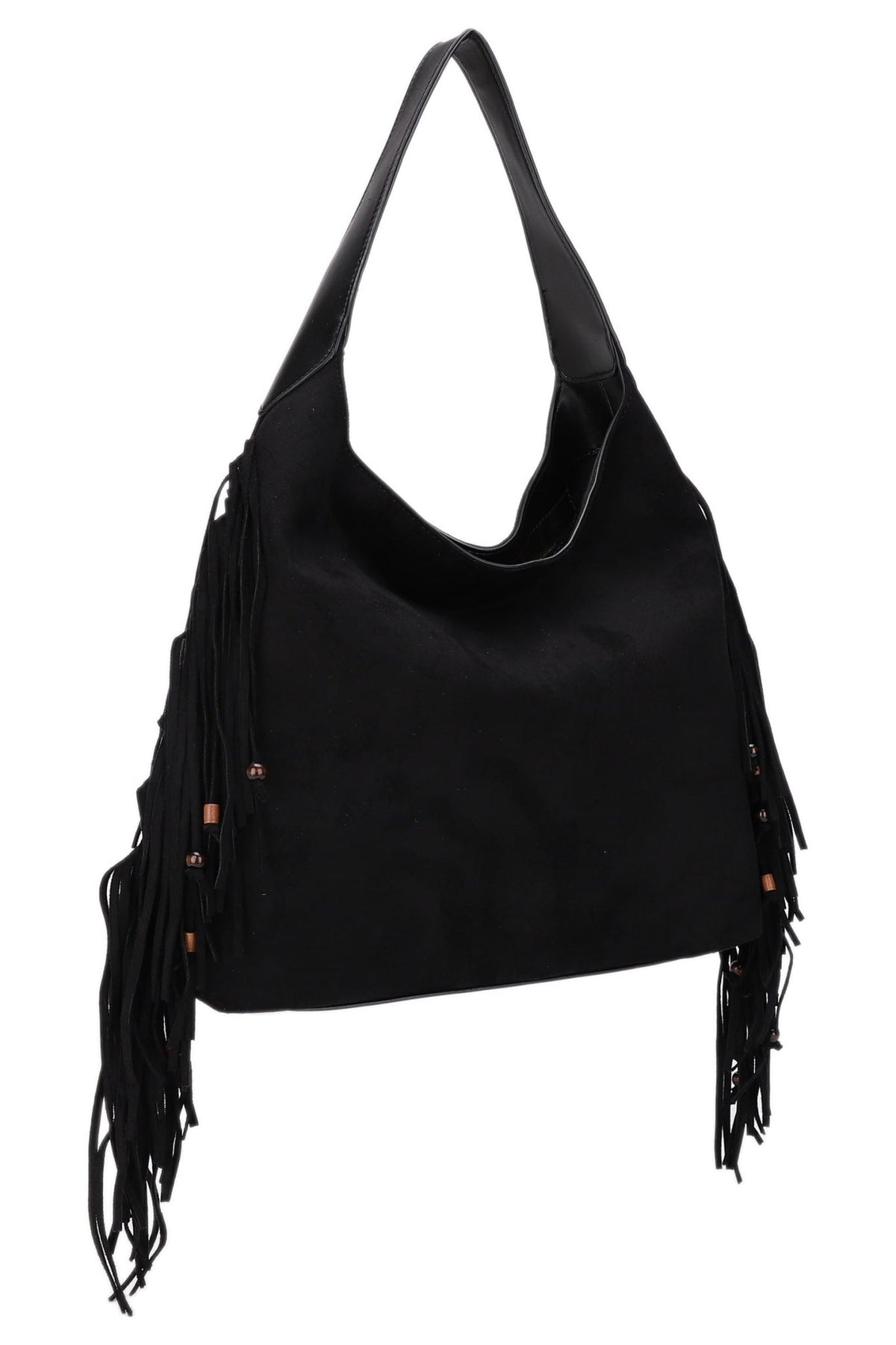 EJ60469SU Maren Suede Fringe Shoulder Bag - MiMi Wholesale