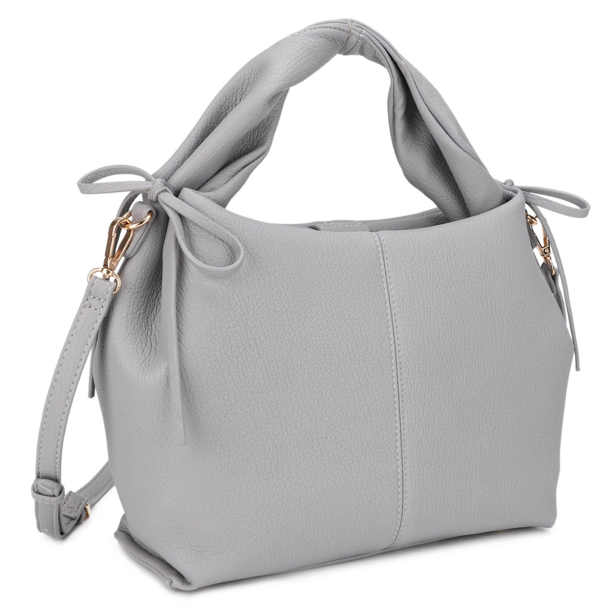 ES32298 Bonnie Satchel/Crossbody Bag With Ribbon Detail - MiMi Wholesale