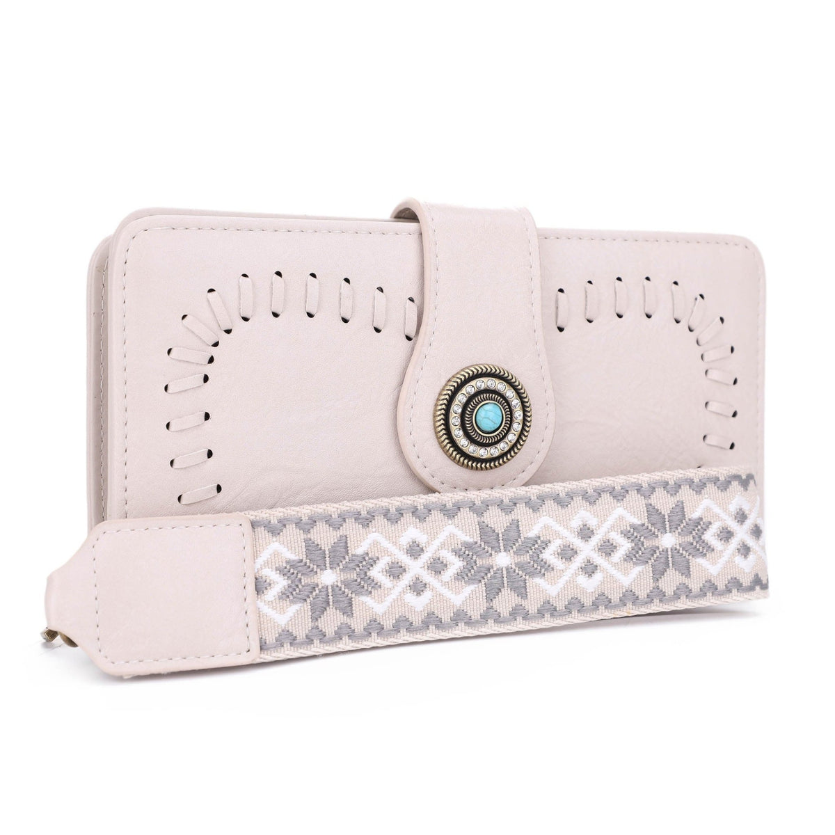 ES60166 Dolly Western Wallet With Boho Wristlet Strap - MiMi Wholesale