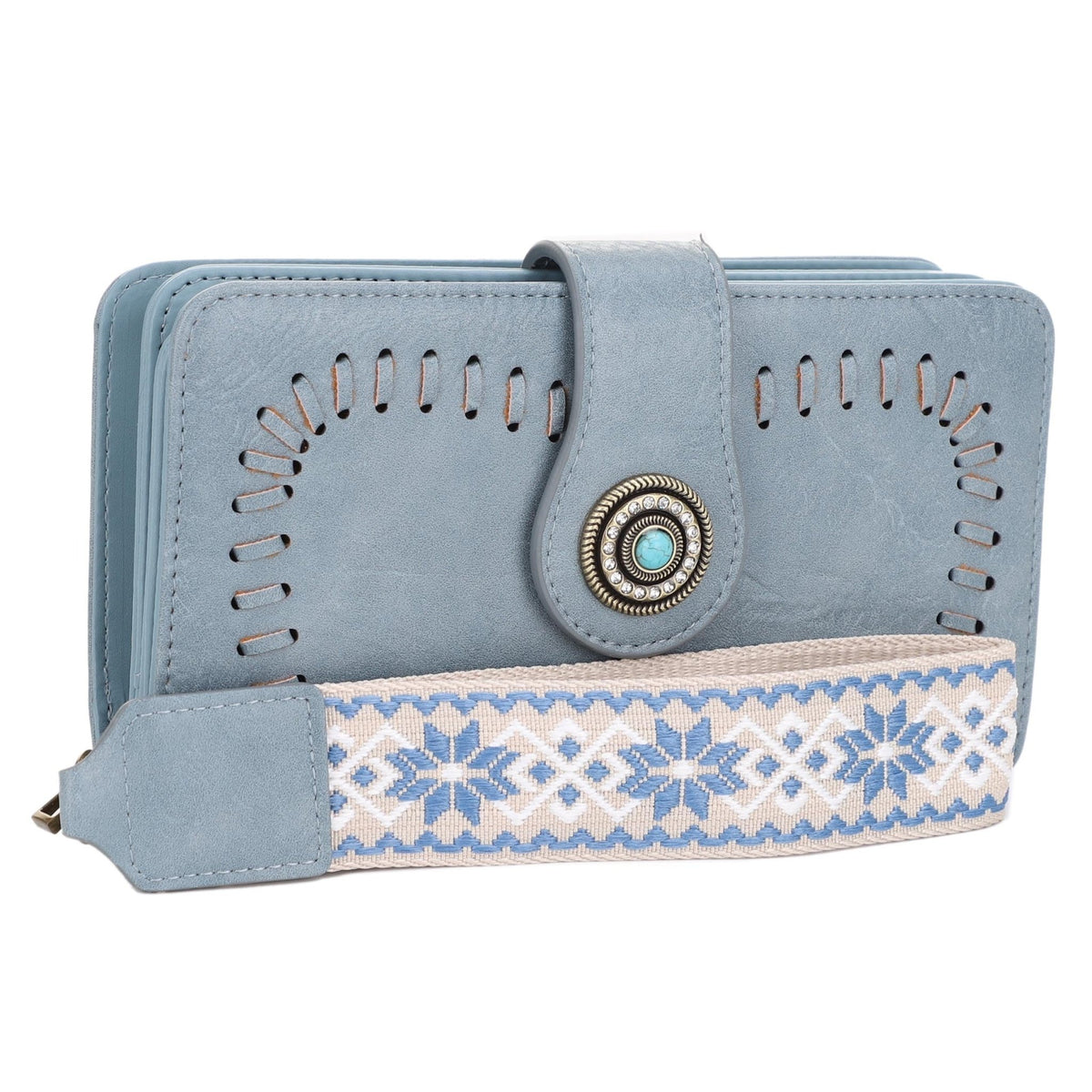 ES60166 Dolly Western Wallet With Boho Wristlet Strap - MiMi Wholesale