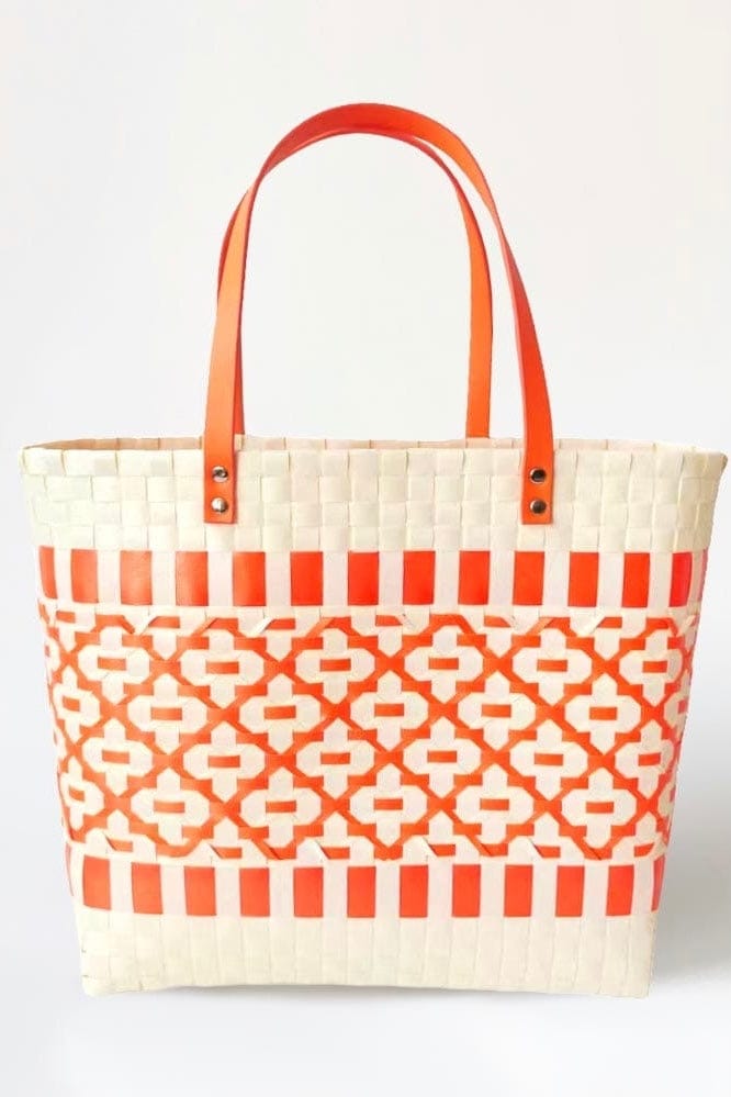 FA0011 Mercedes Patterned Woven Tote Bag - MiMi Wholesale