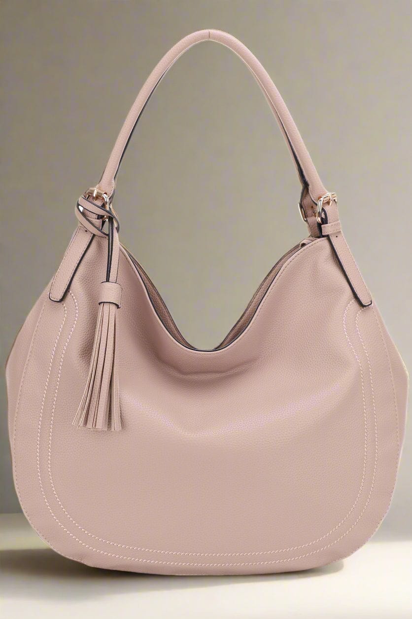FC20487 Quincy Hobo Tote Bag With Tassel - MiMi Wholesale