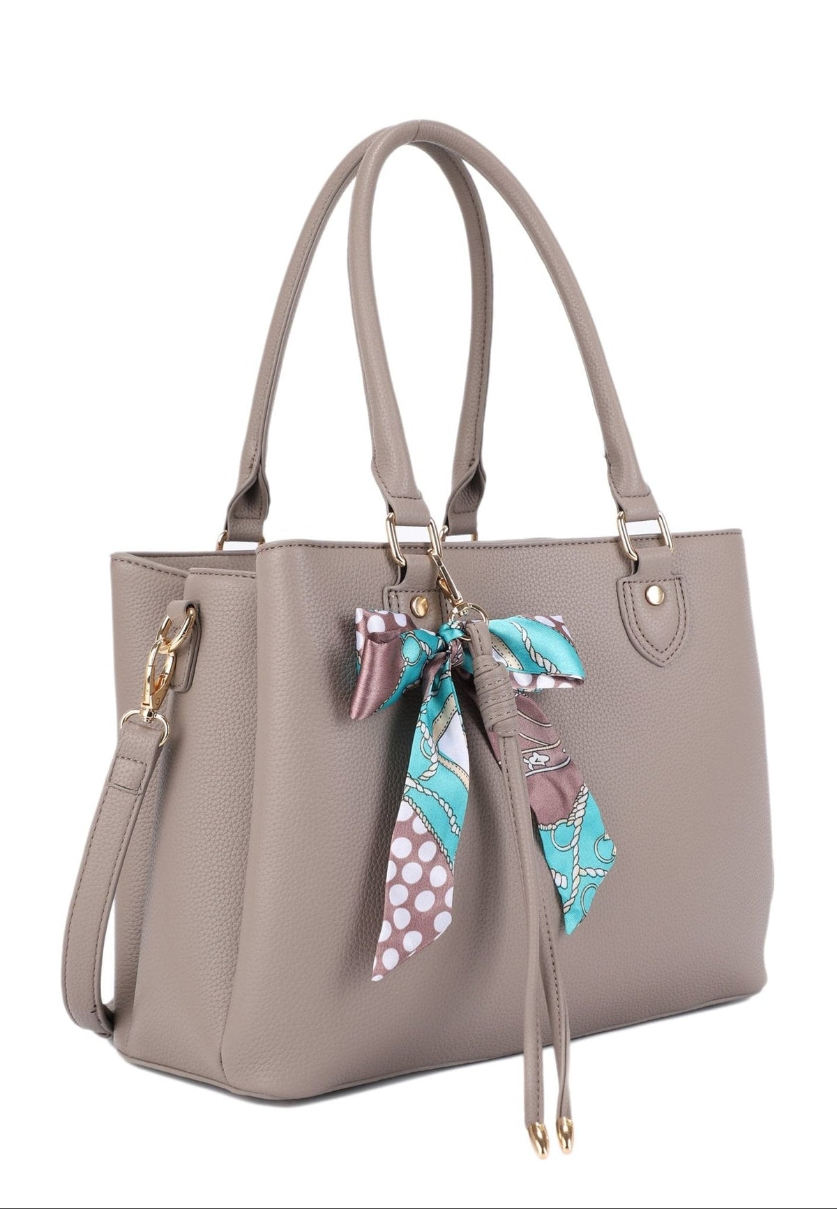 FC30122 Jia Three Compartment Satchel With Bow - MiMi Wholesale