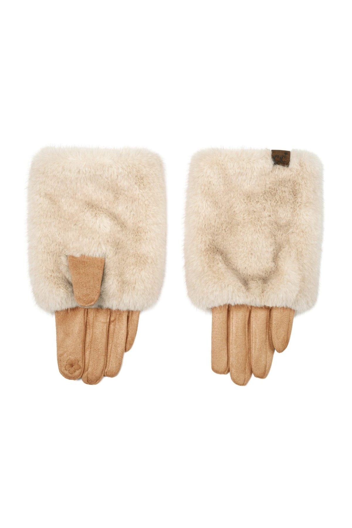 GLC0134 Clara Faux Fur Cuff Gloves - MiMi Wholesale