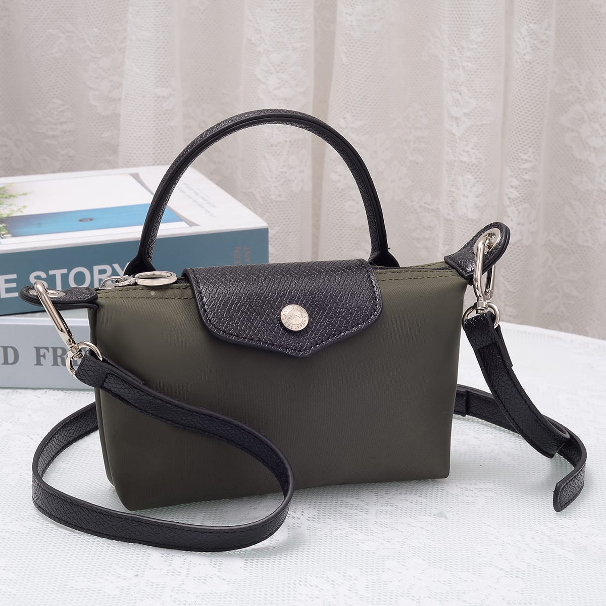 HE781 Eleanor Nylon Mini Crossbody Bag - MiMi Wholesale