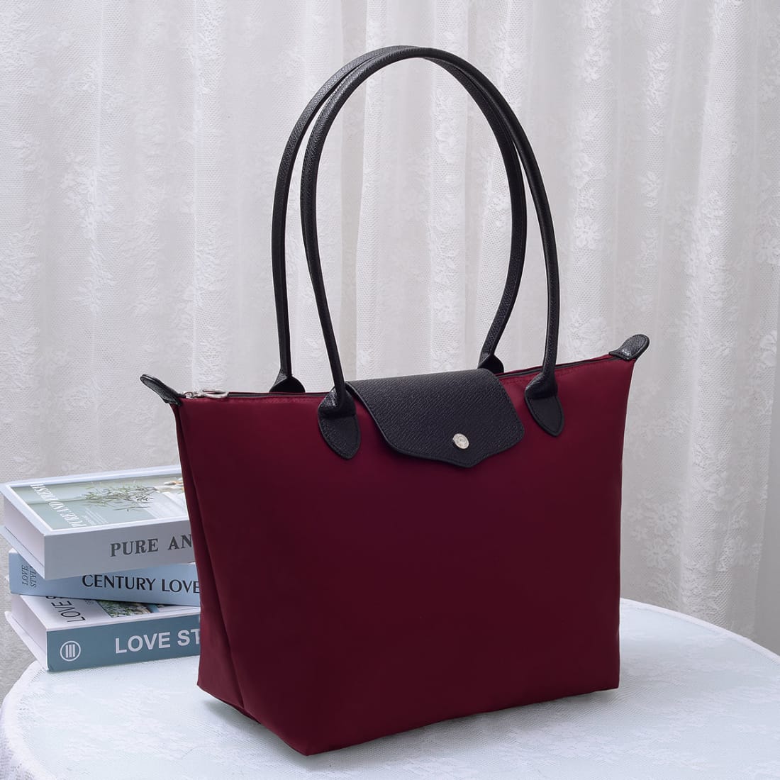 HE785 Olivia Nylon Tote Bag - MiMi Wholesale