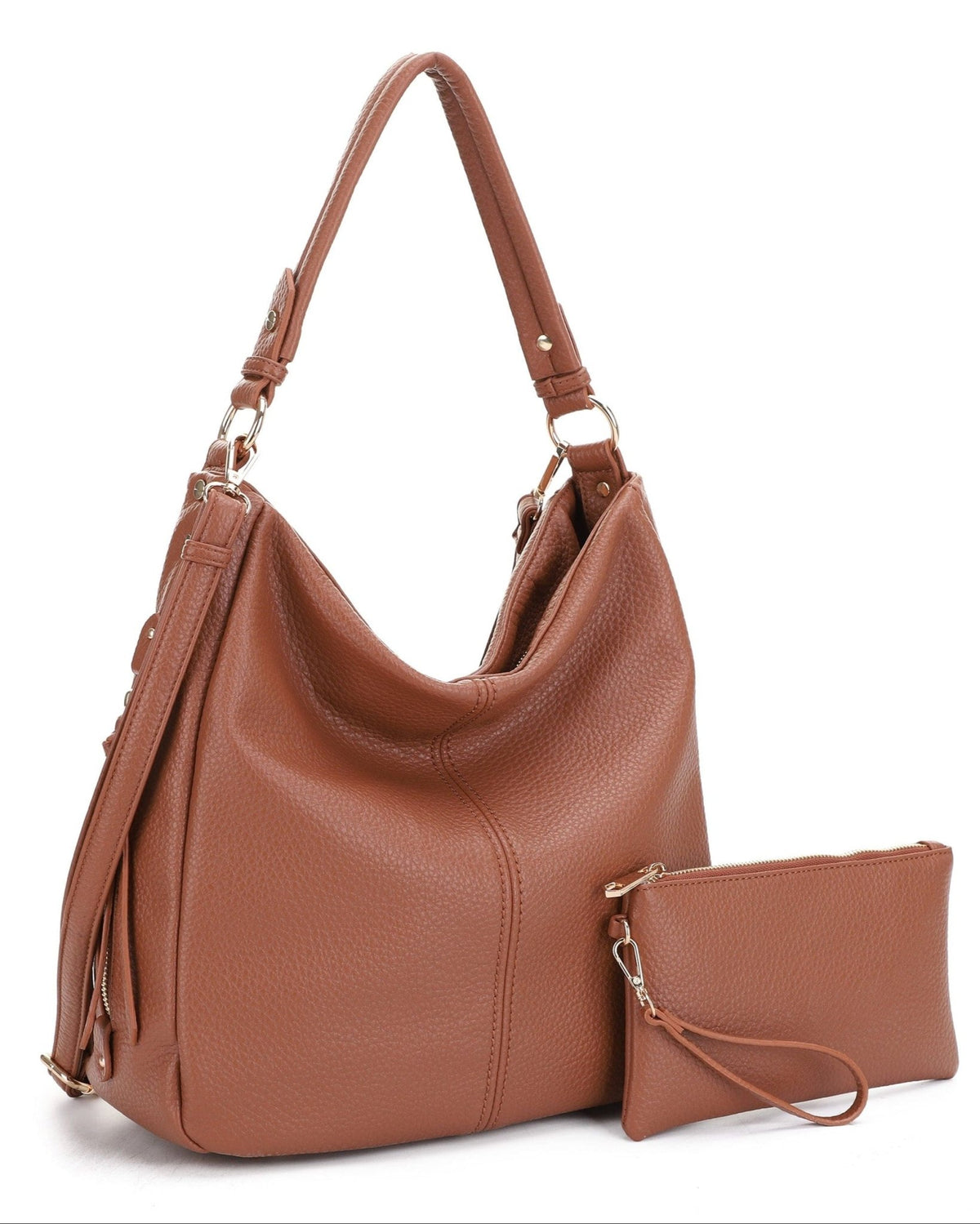HL20638 Effie 2 in 1 Hobo Tote Bag With Pouch - MiMi Wholesale
