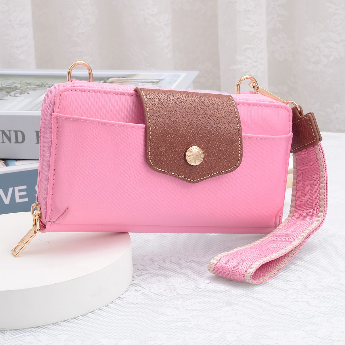 HM030 Mila Smartphone wallet Crossbody with Boho Wristlet - MiMi Wholesale