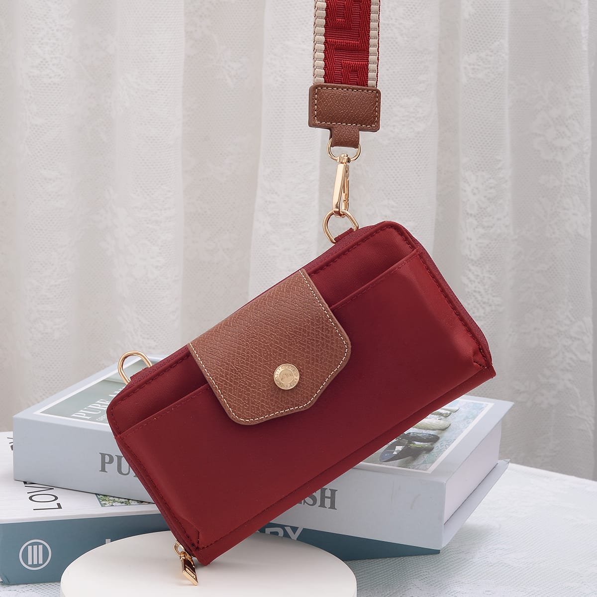 HM030 Mila Smartphone wallet Crossbody with Boho Wristlet - MiMi Wholesale