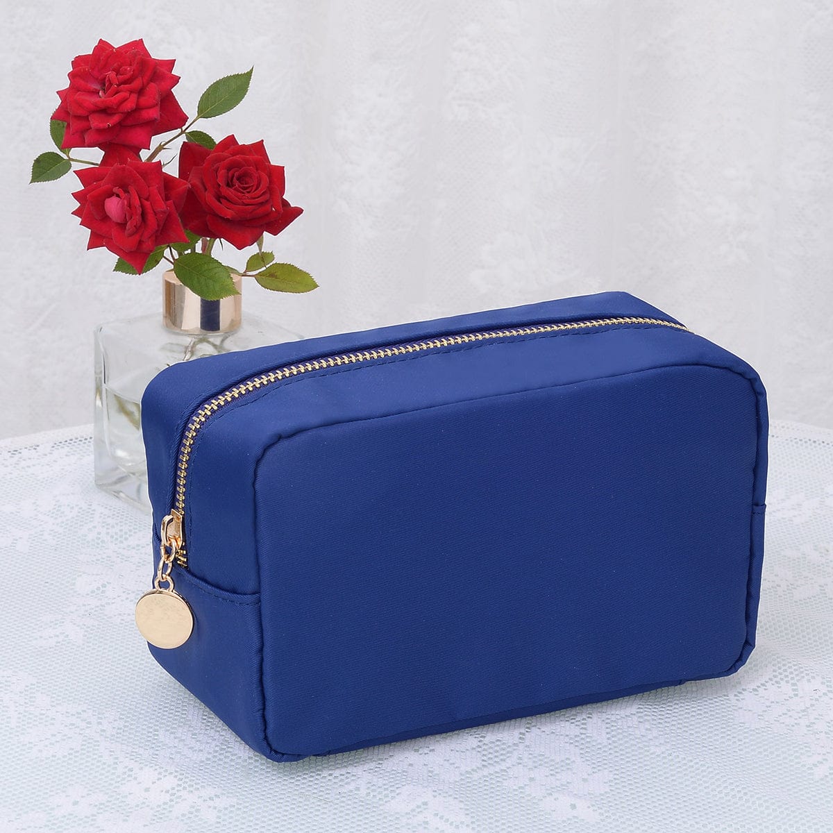 HM1012 Emma Round Zippered Nylon Cosmetic Pouch Bag - MiMi Wholesale