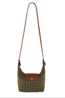 HT780 Houndstooth Convertible Clutch/Shoulder/Crossbody Bag - MiMi Wholesale