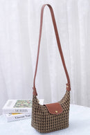 HT780 Houndstooth Convertible Clutch/Shoulder/Crossbody Bag - MiMi Wholesale