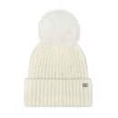 HTC0069 Glass Bead Cuff Faux Fur Pom Beanie - MiMi Wholesale
