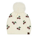 HTE0170 Cherry Rhinestone Pom Beanie - MiMi Wholesale