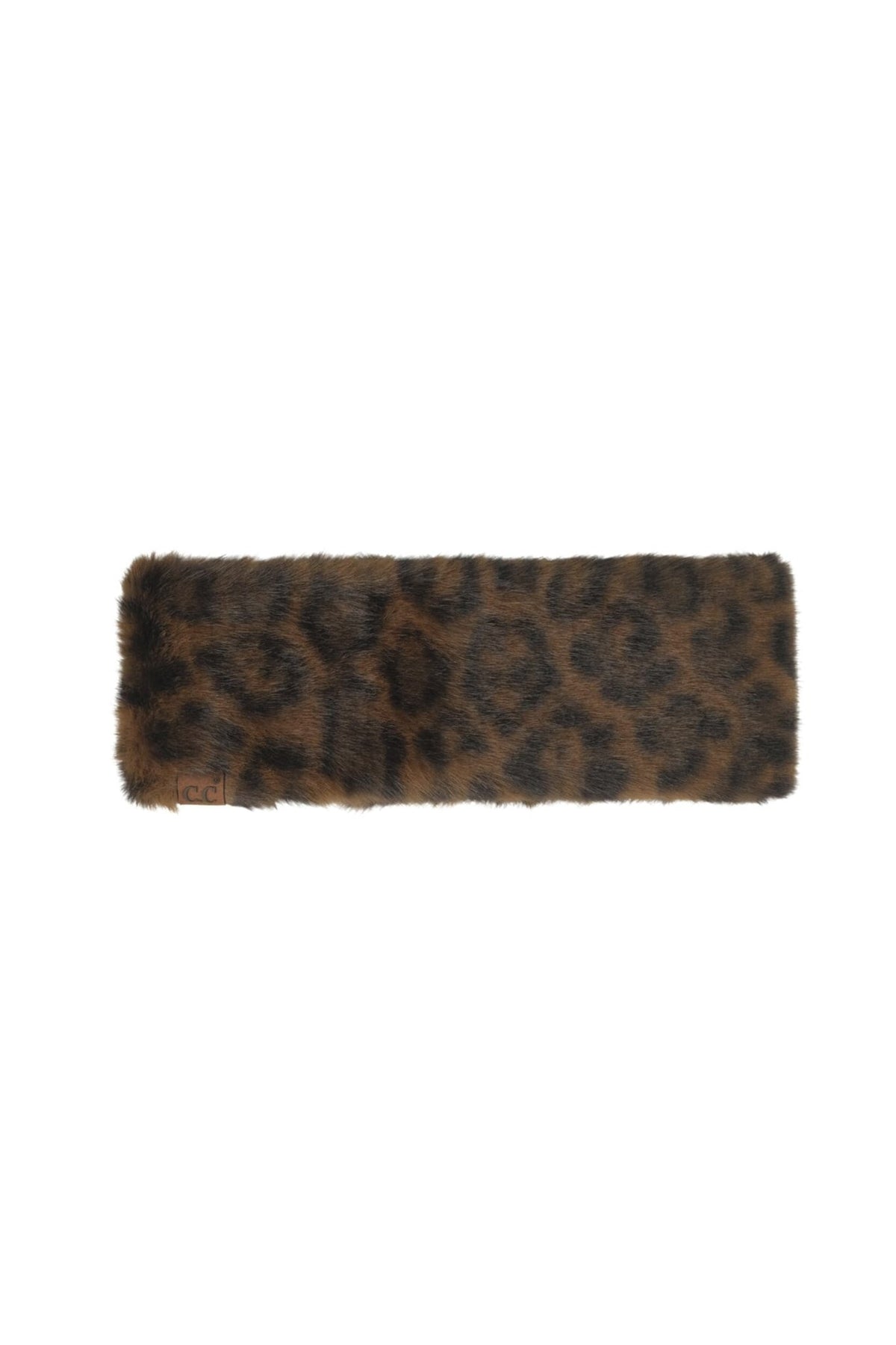 HWE0162 Zoe Leopard Faux Fur Headwrap - MiMi Wholesale