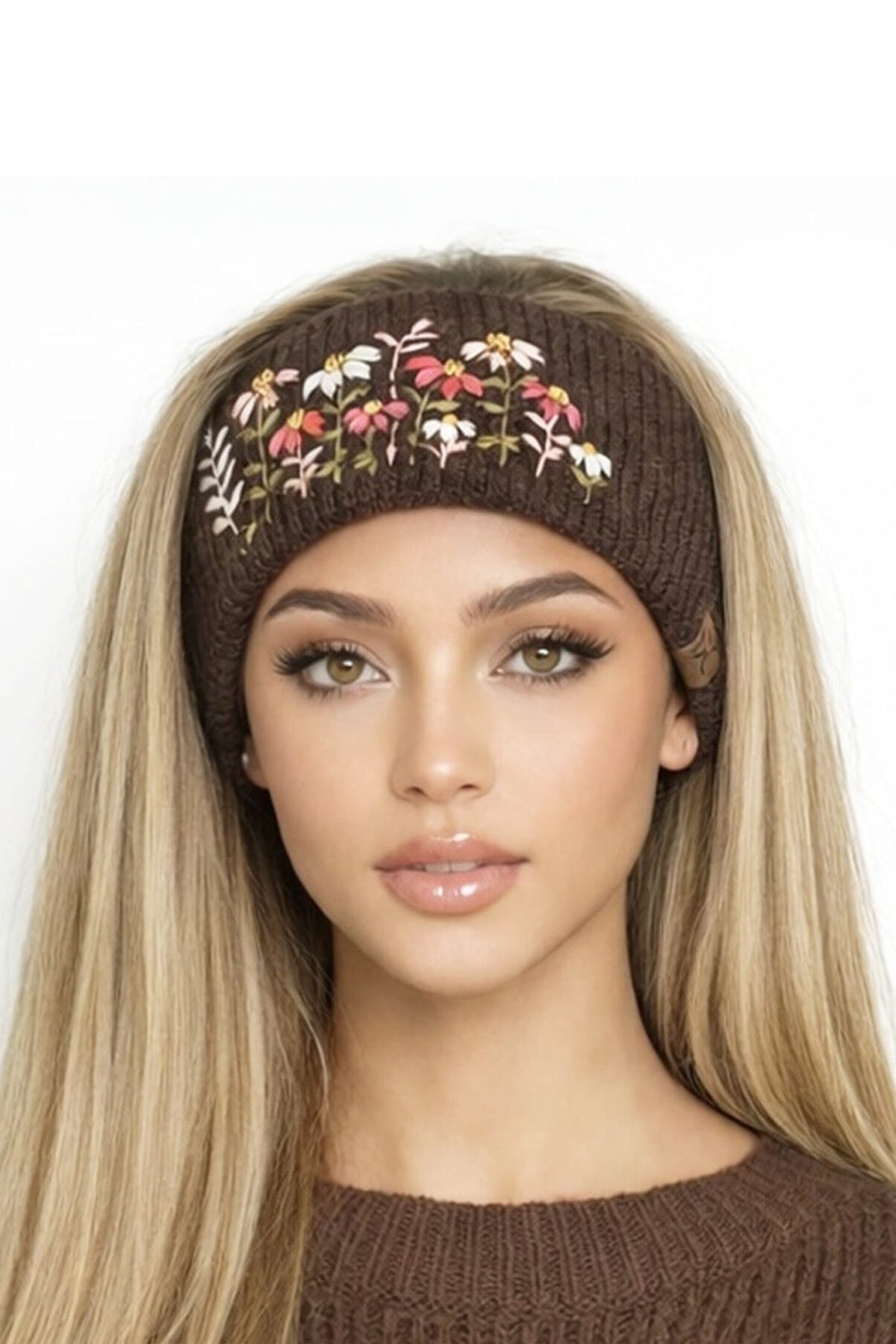 HWE0166 Flora Floral Embroidered Headwrap - MiMi Wholesale