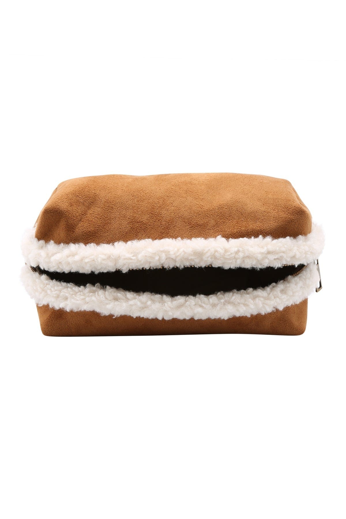 JBG312 Faux Suede and Sherpa Pouch - MiMi Wholesale