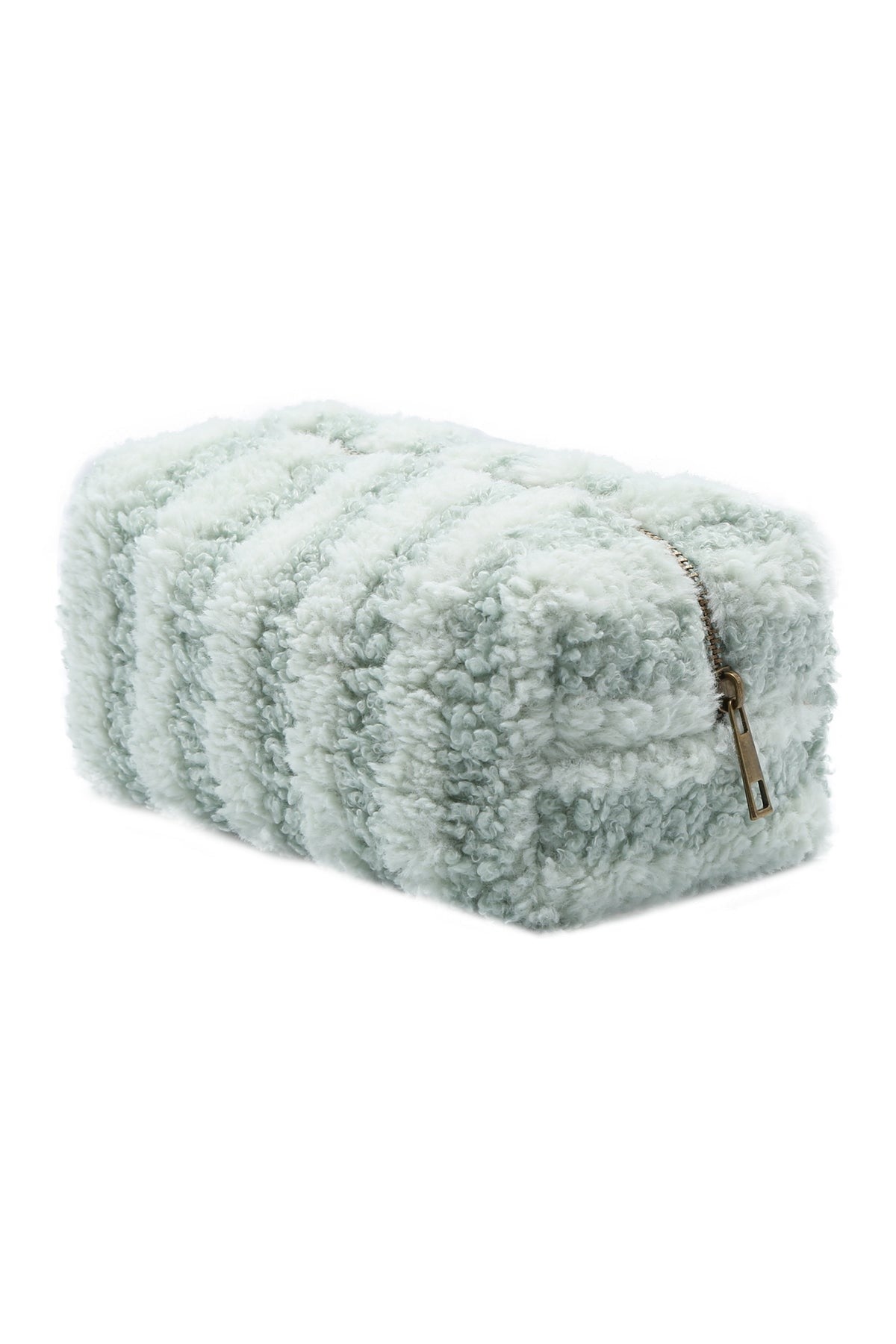 JBG313 Striped Pattern Sherpa Pouch - MiMi Wholesale