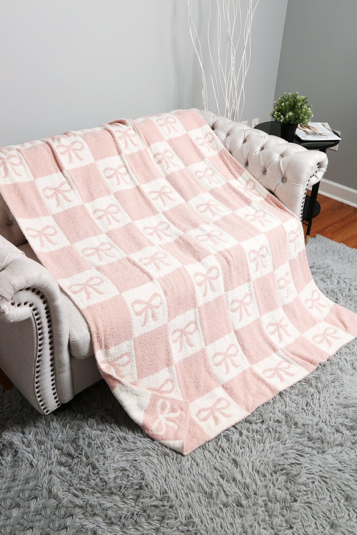 JCL6055 Super Lux Ribbon Checker Blanket - MiMi Wholesale