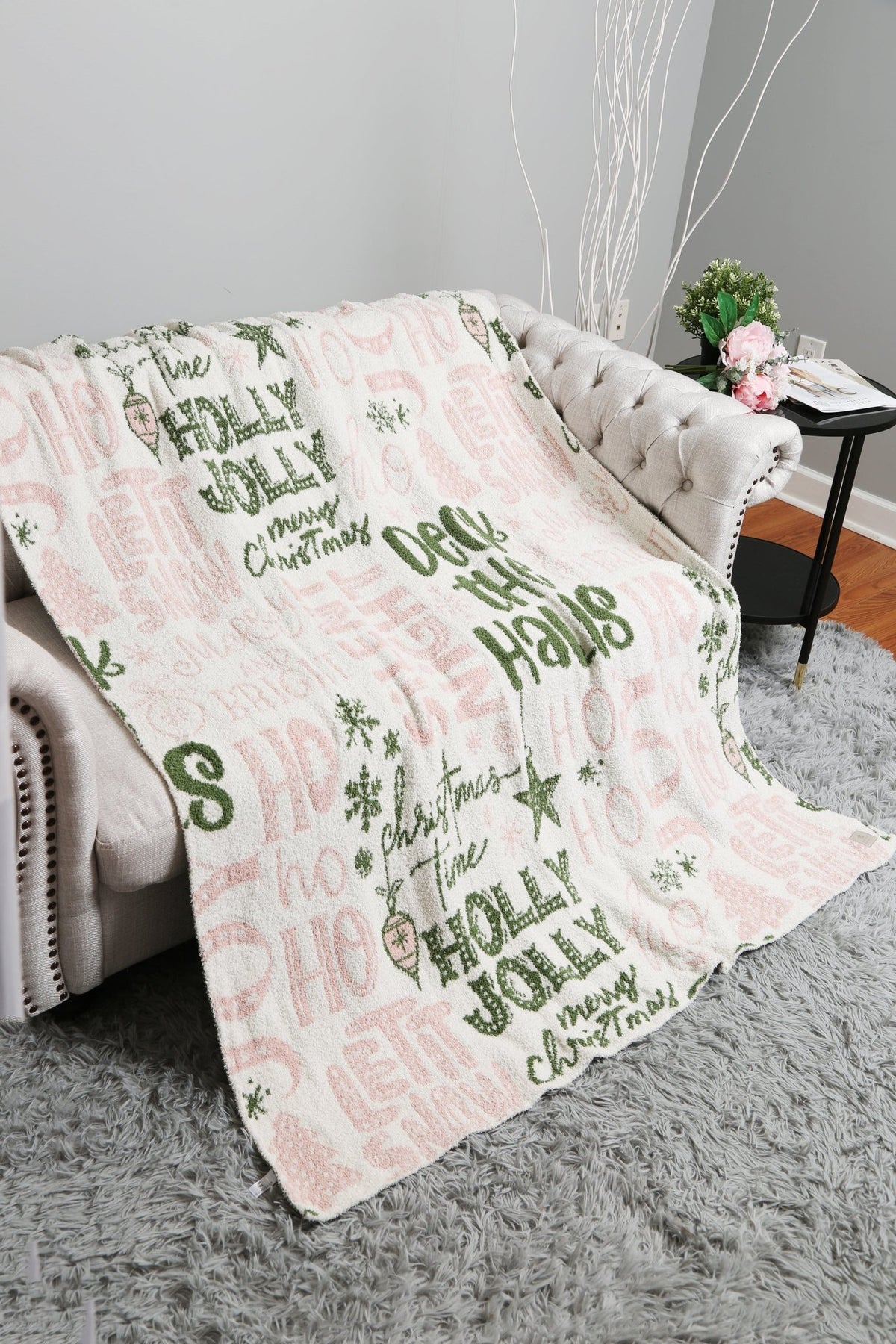JCL6059 Super Lux Holly Jolly Christmas Blanket - MiMi Wholesale