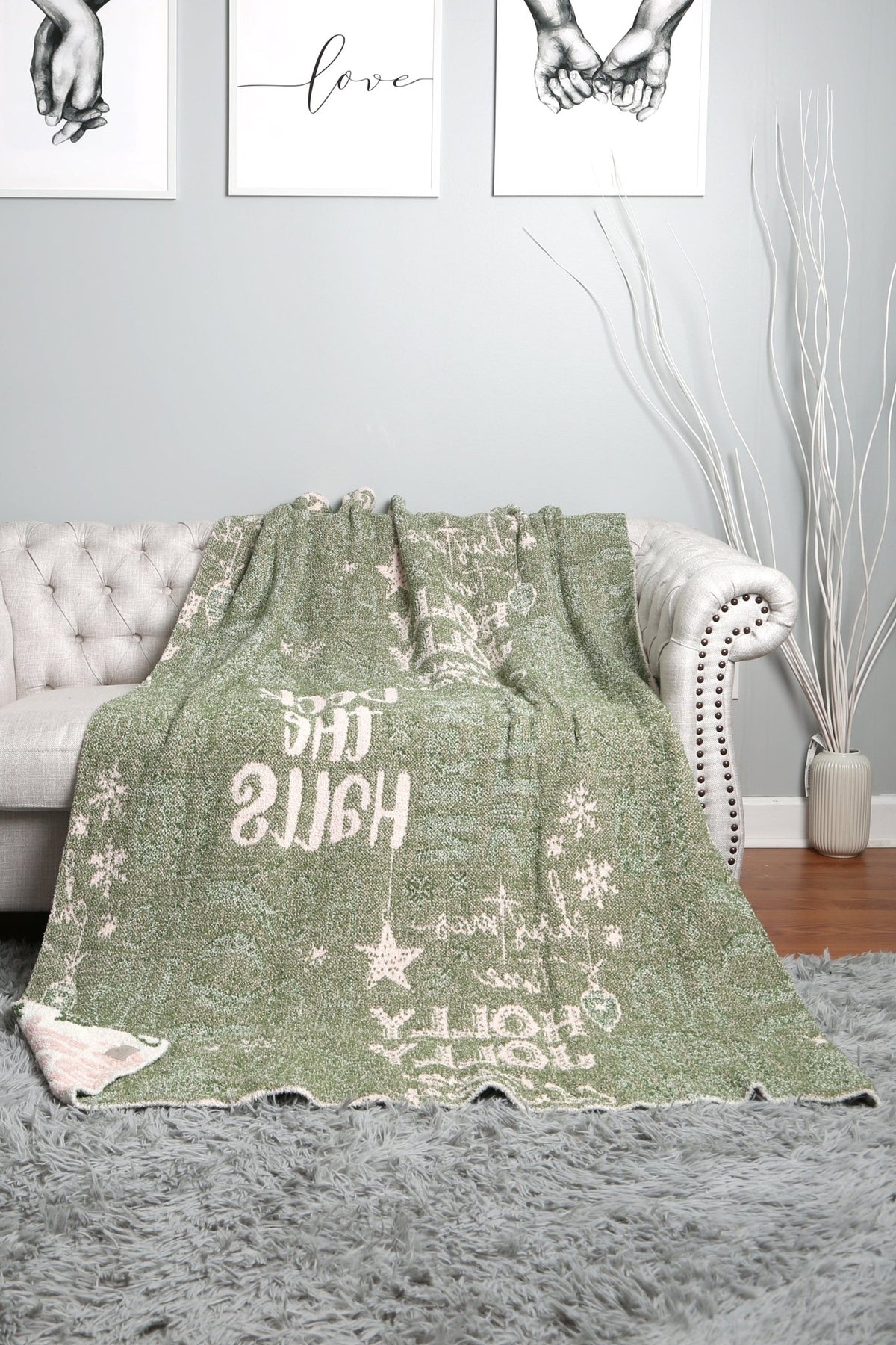 JCL6059 Super Lux Holly Jolly Christmas Blanket - MiMi Wholesale