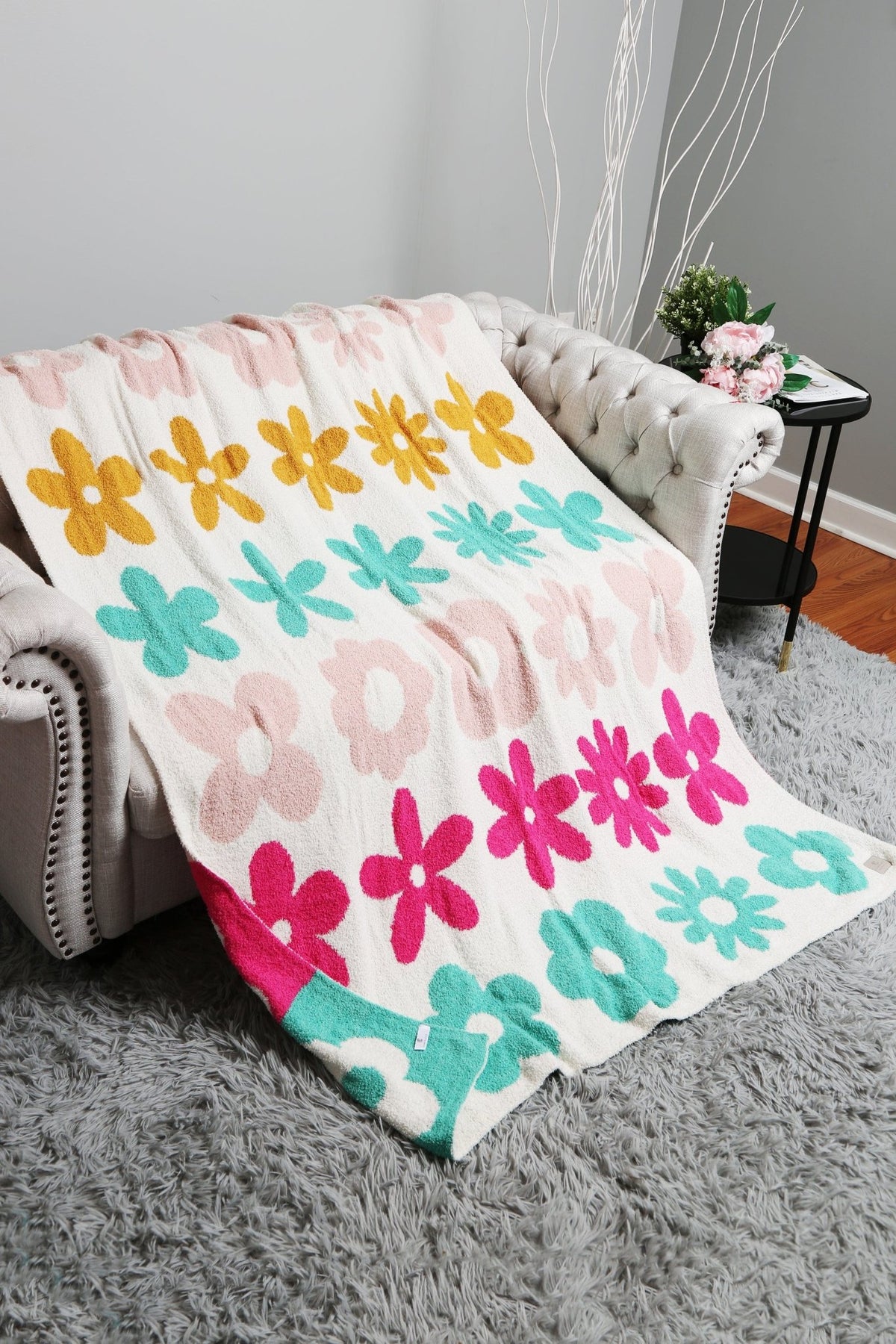 JCL6065 Super Lux Floral Blanket - MiMi Wholesale