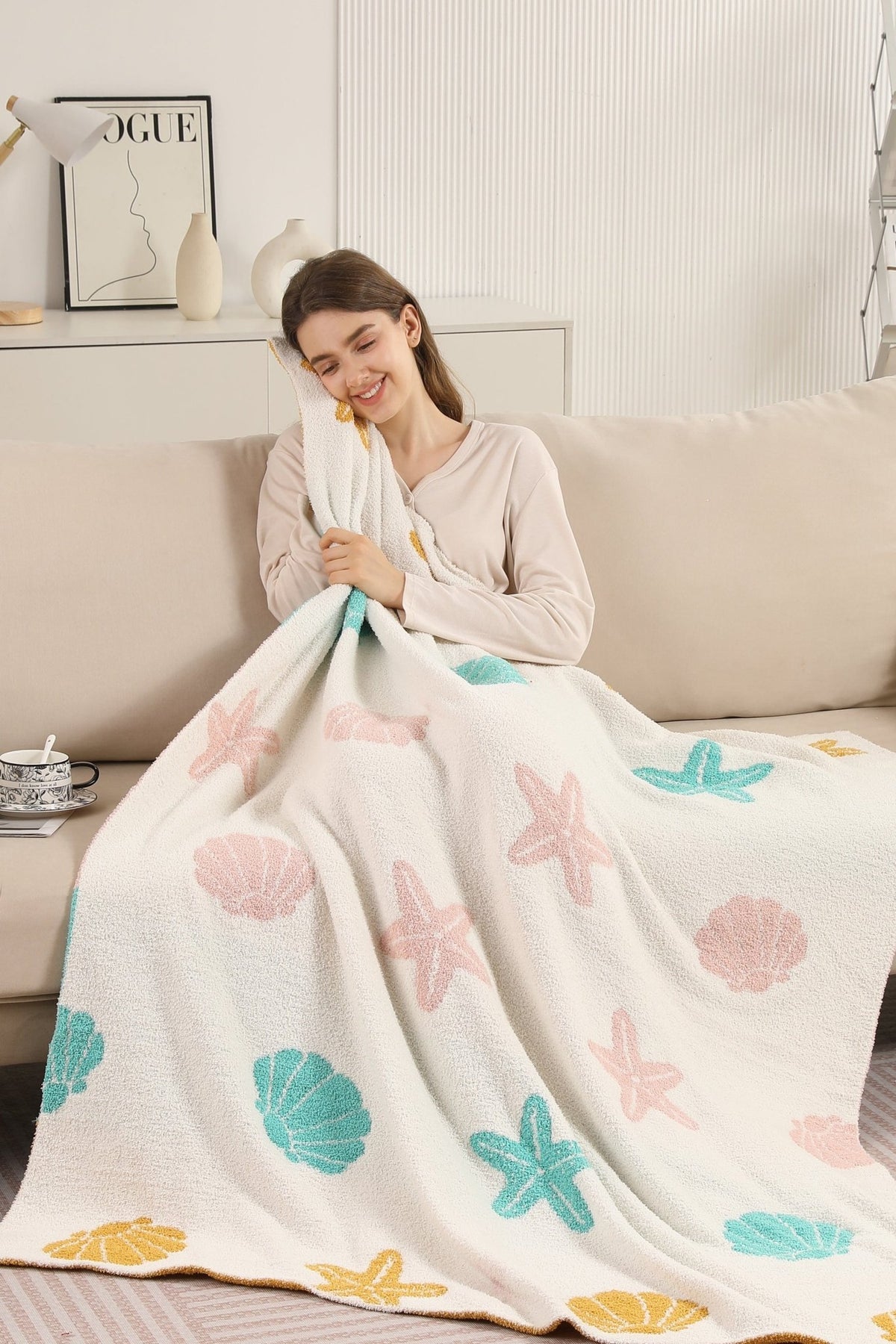 JCL6078 Super Lux Sea Life Throw Blanket - MiMi Wholesale