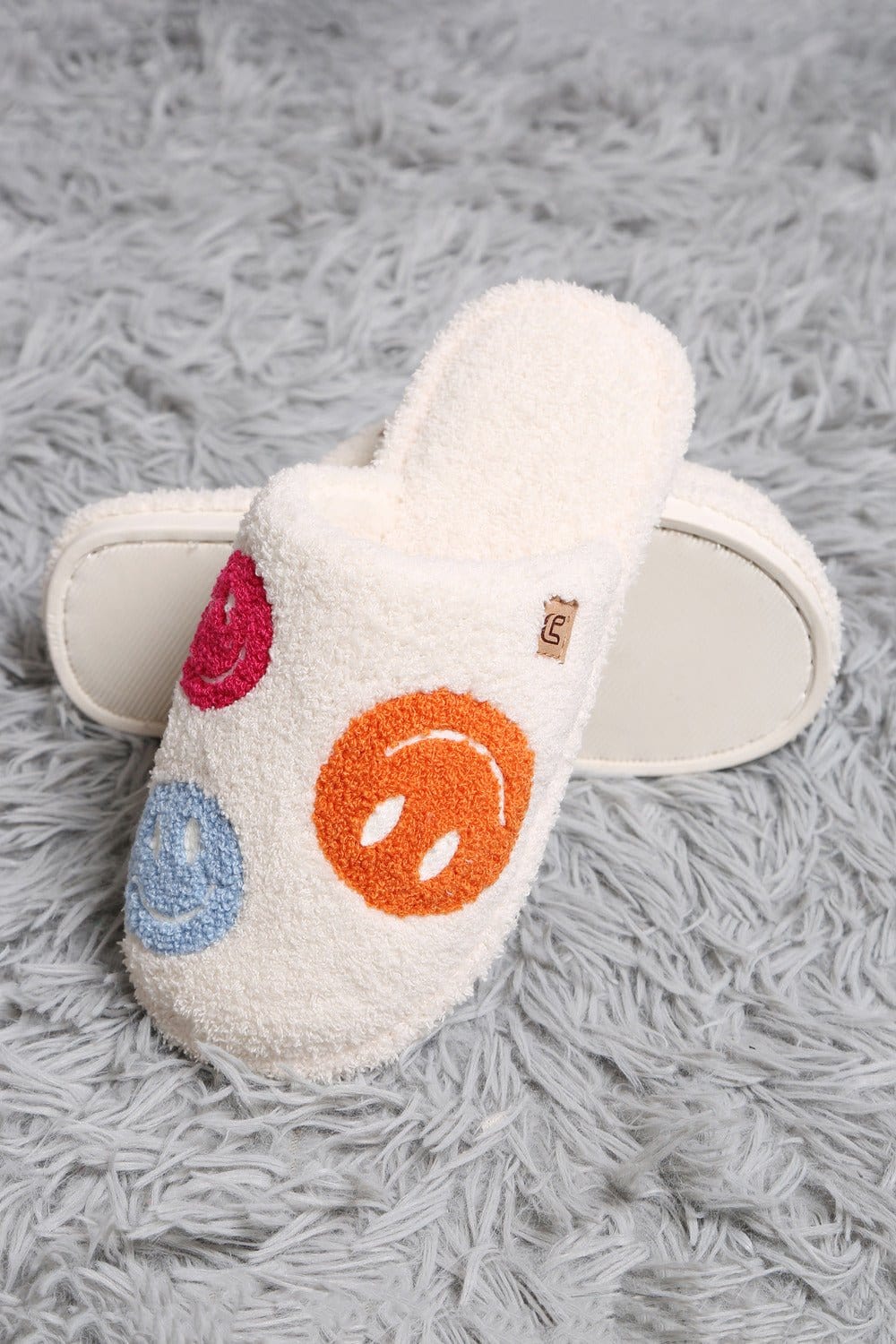 JCL6105 Super Lux Multi Color Happy Face Slippers - MiMi Wholesale
