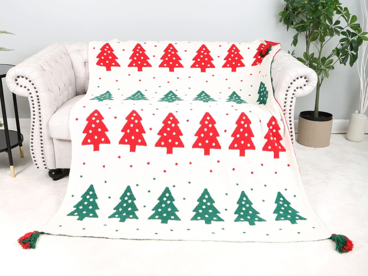 JCL6304 Christmas Tassel Throw Blanket - MiMi Wholesale