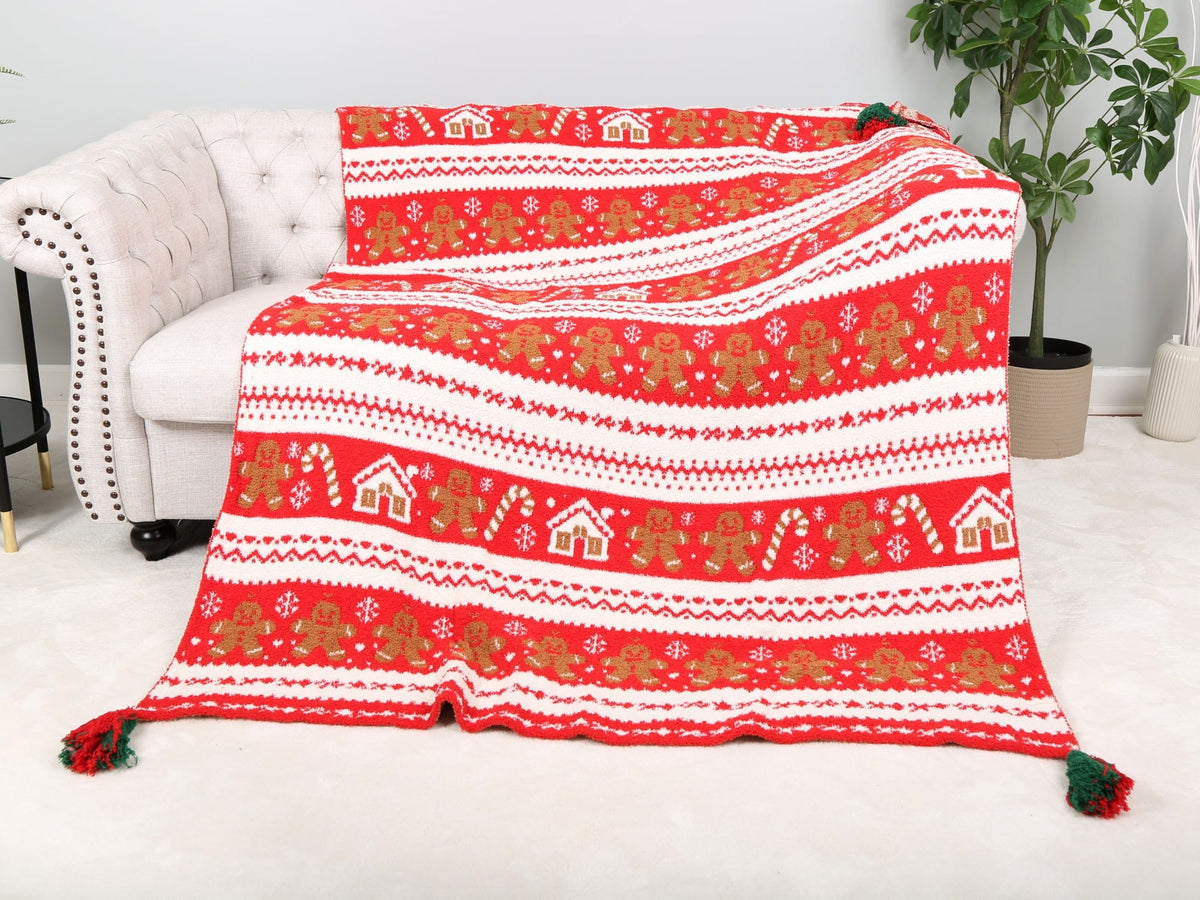 JCL6304 Christmas Tassel Throw Blanket - MiMi Wholesale